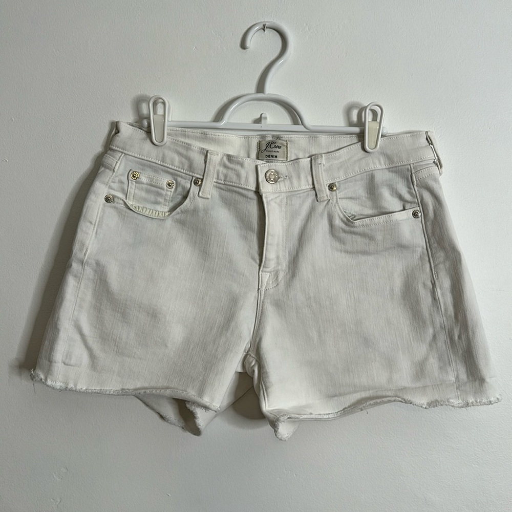 J Crew White Denim Shorts